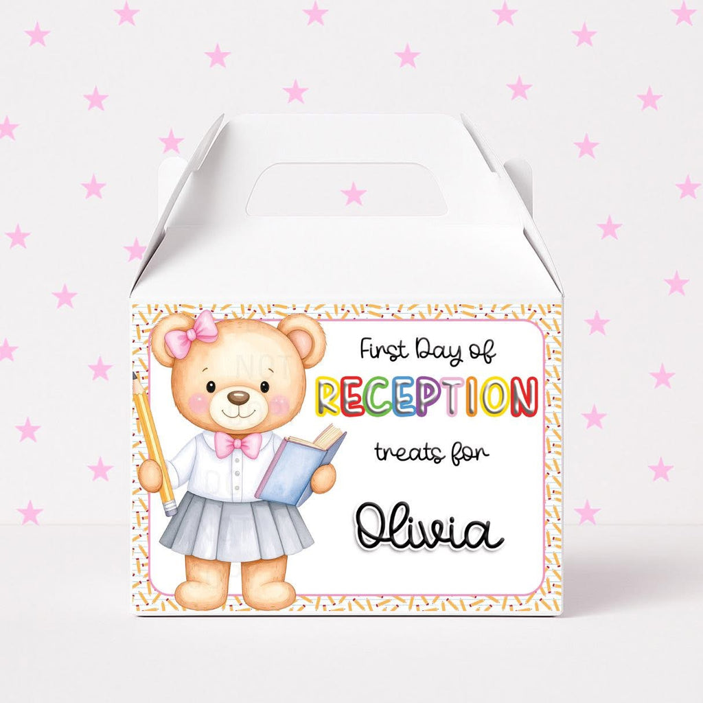 Personalised reception treat boxes