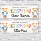 Personalised first day off banners