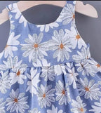 Baby girls floral dress and hat