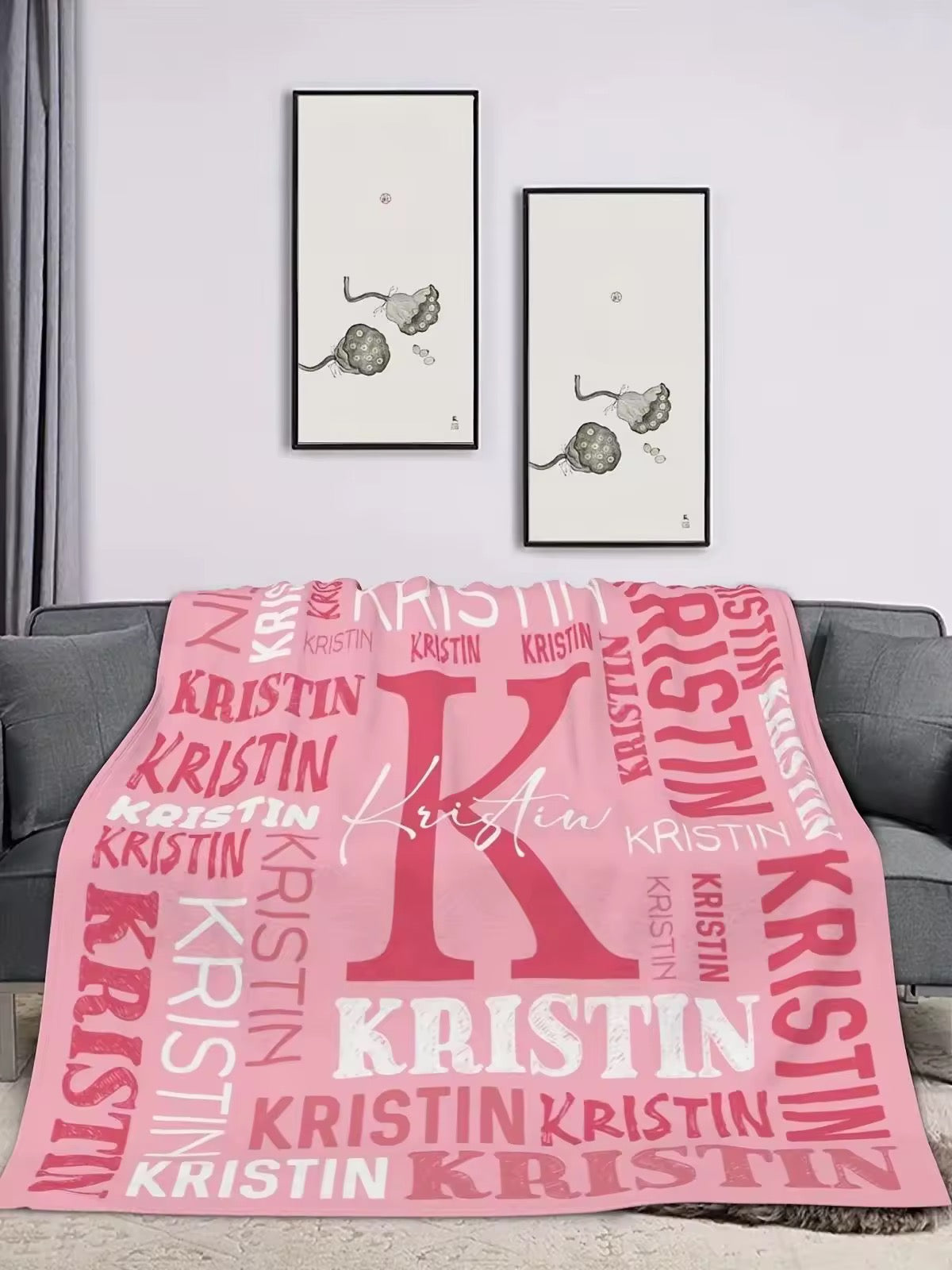 Personalised fleece blankets
