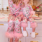 Mummy and me festive fluffy pyjamas