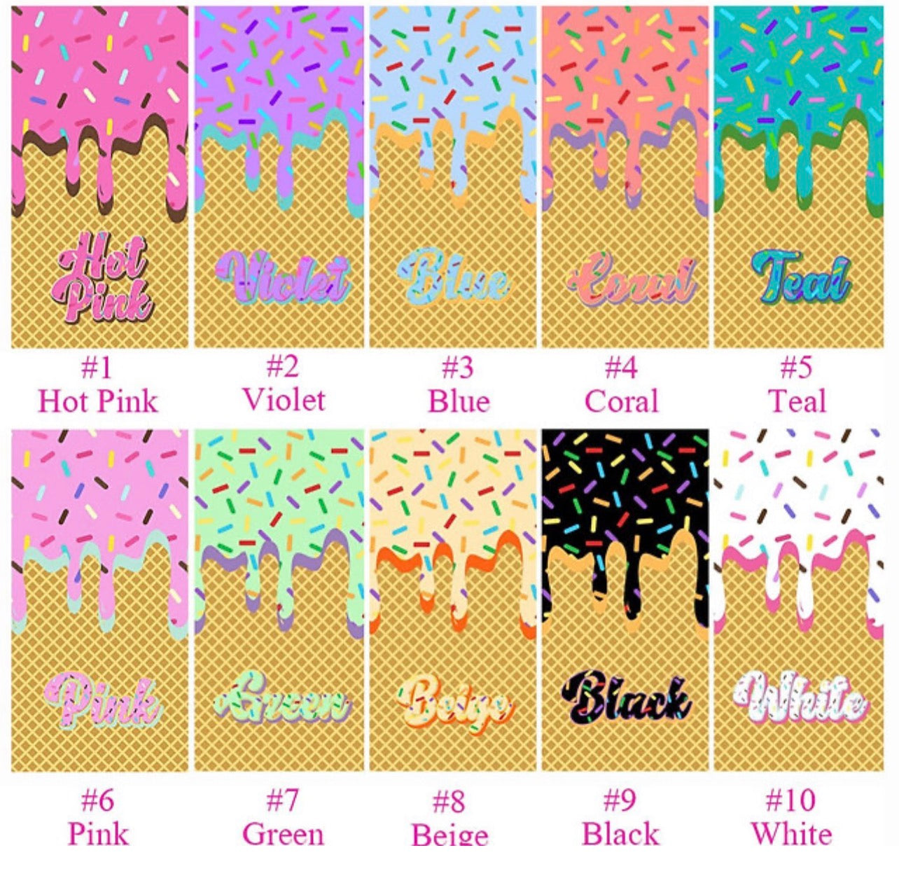 Personalised Ice cream beach towel