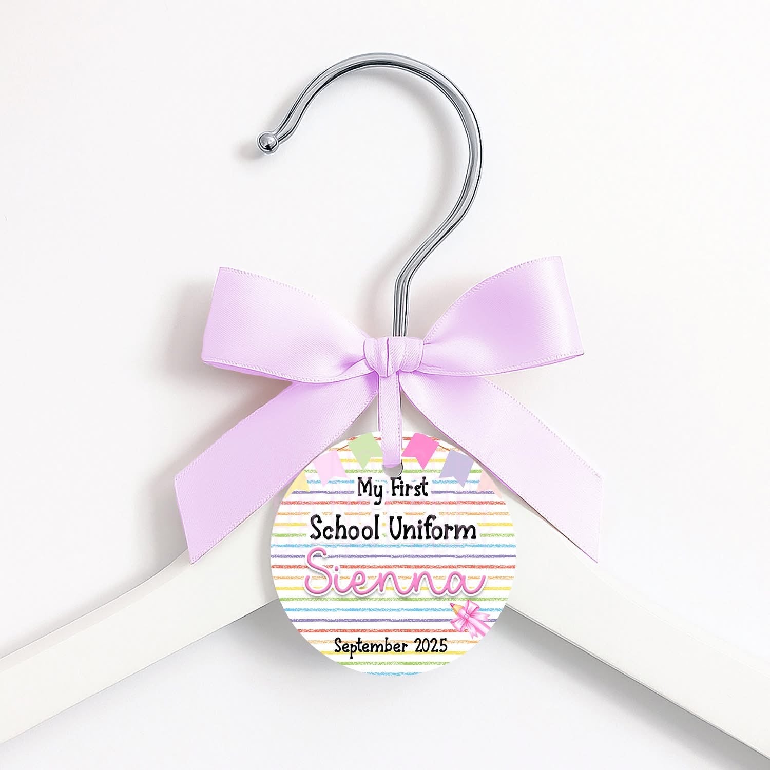 Rainbow My First School Uniform Tag – Personalised Keepsake (Copy)