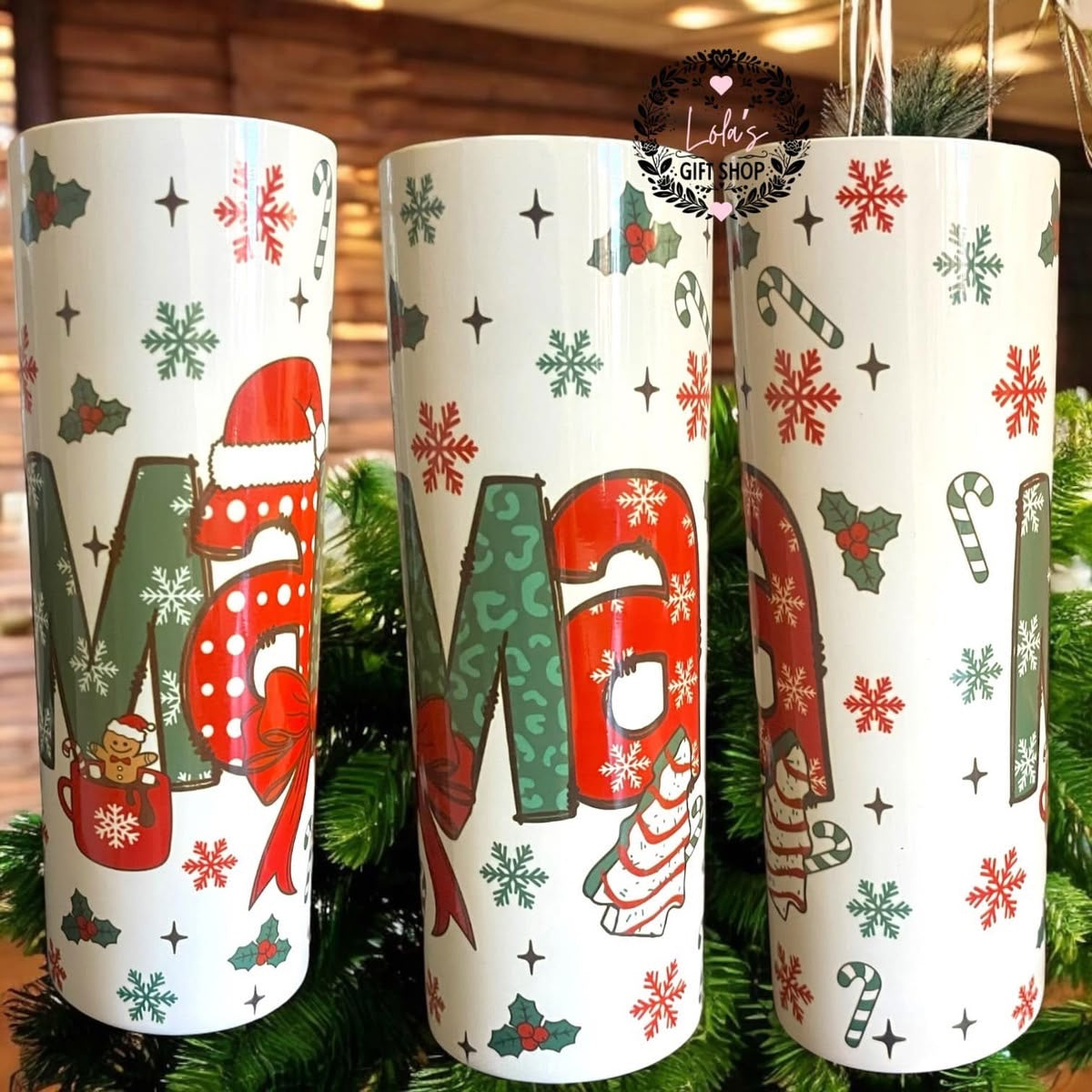 Mama Christmas tumbler 20oz