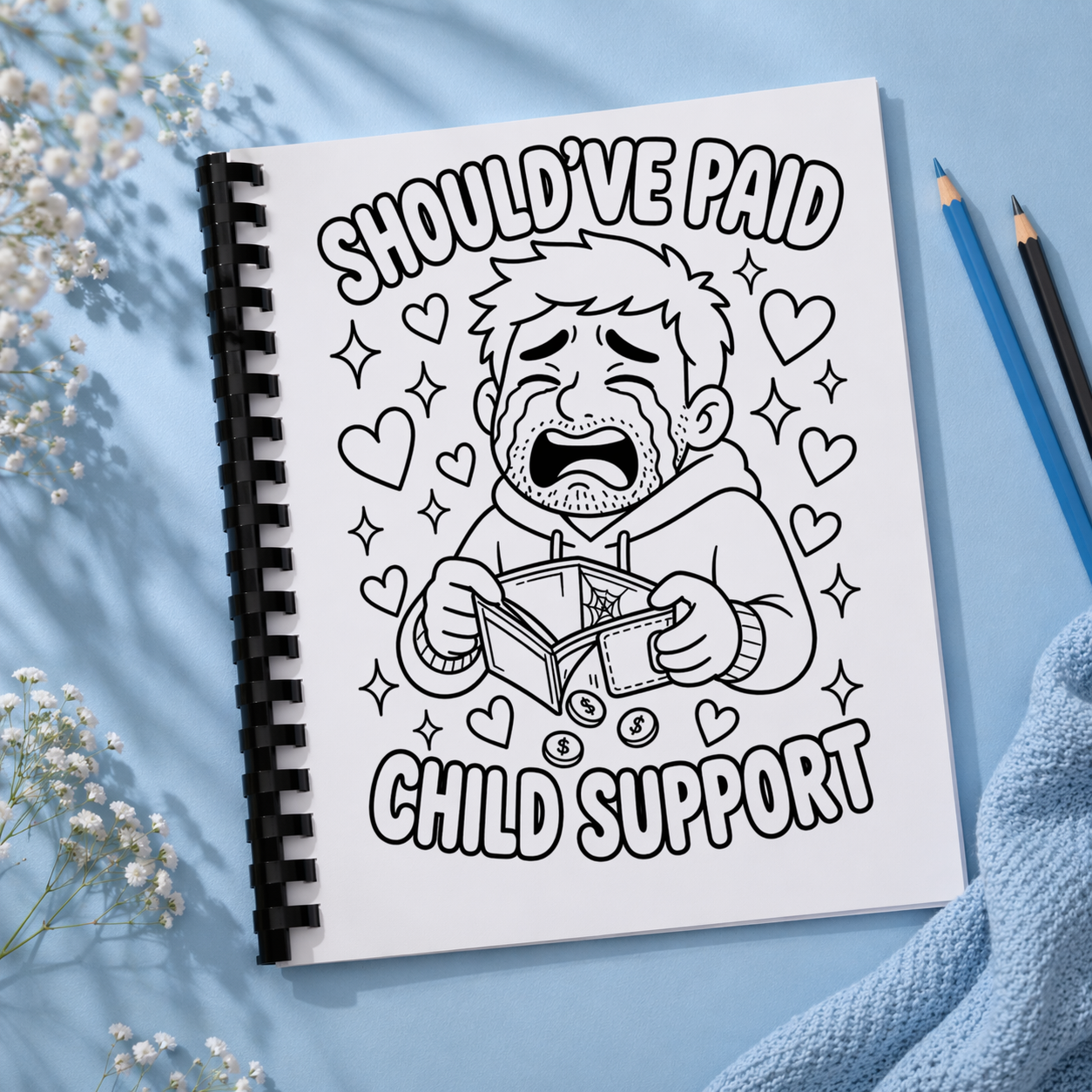 Bad baby daddy colouring book a4