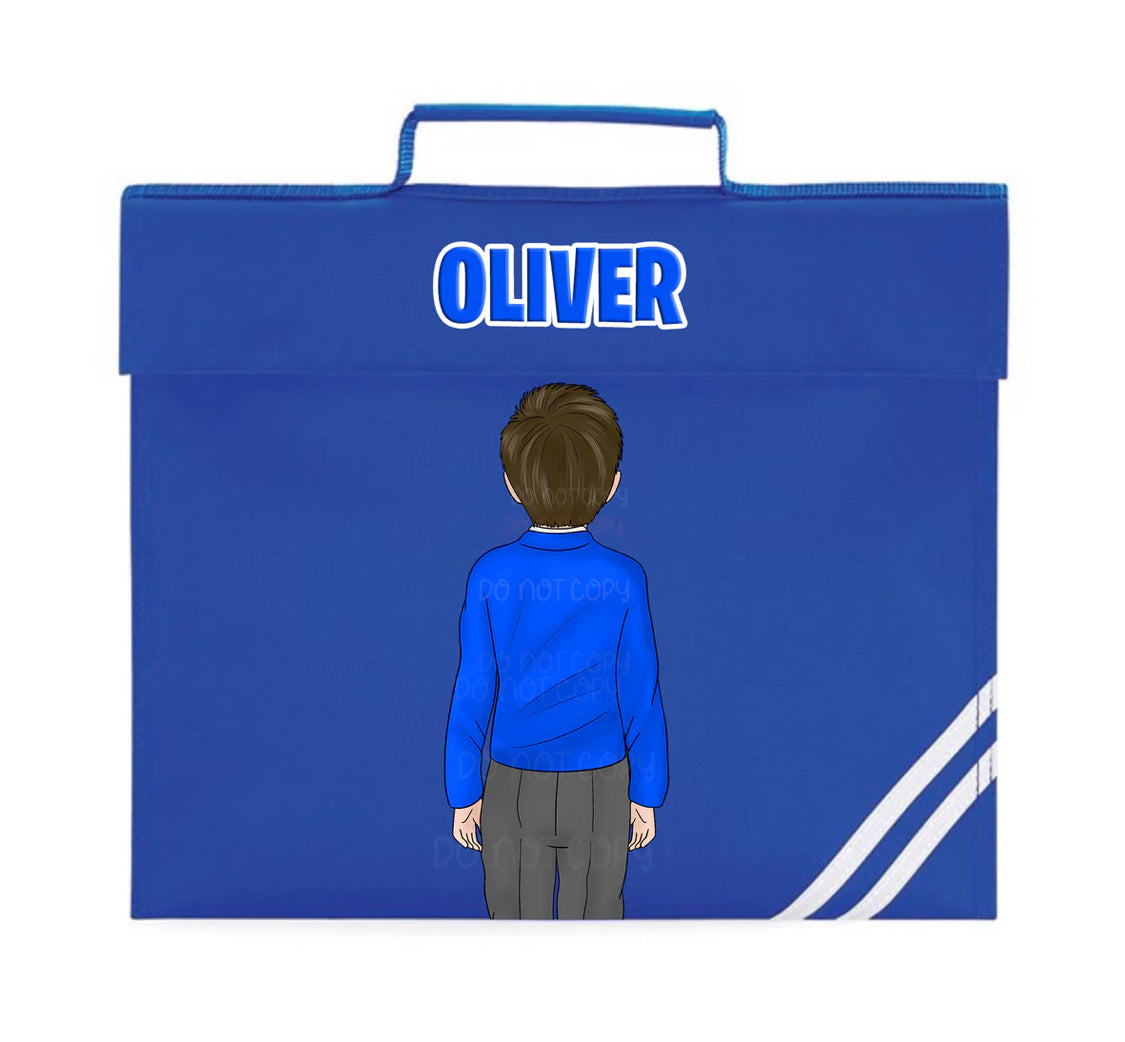 Personalised Book Bag – Doll Style boy