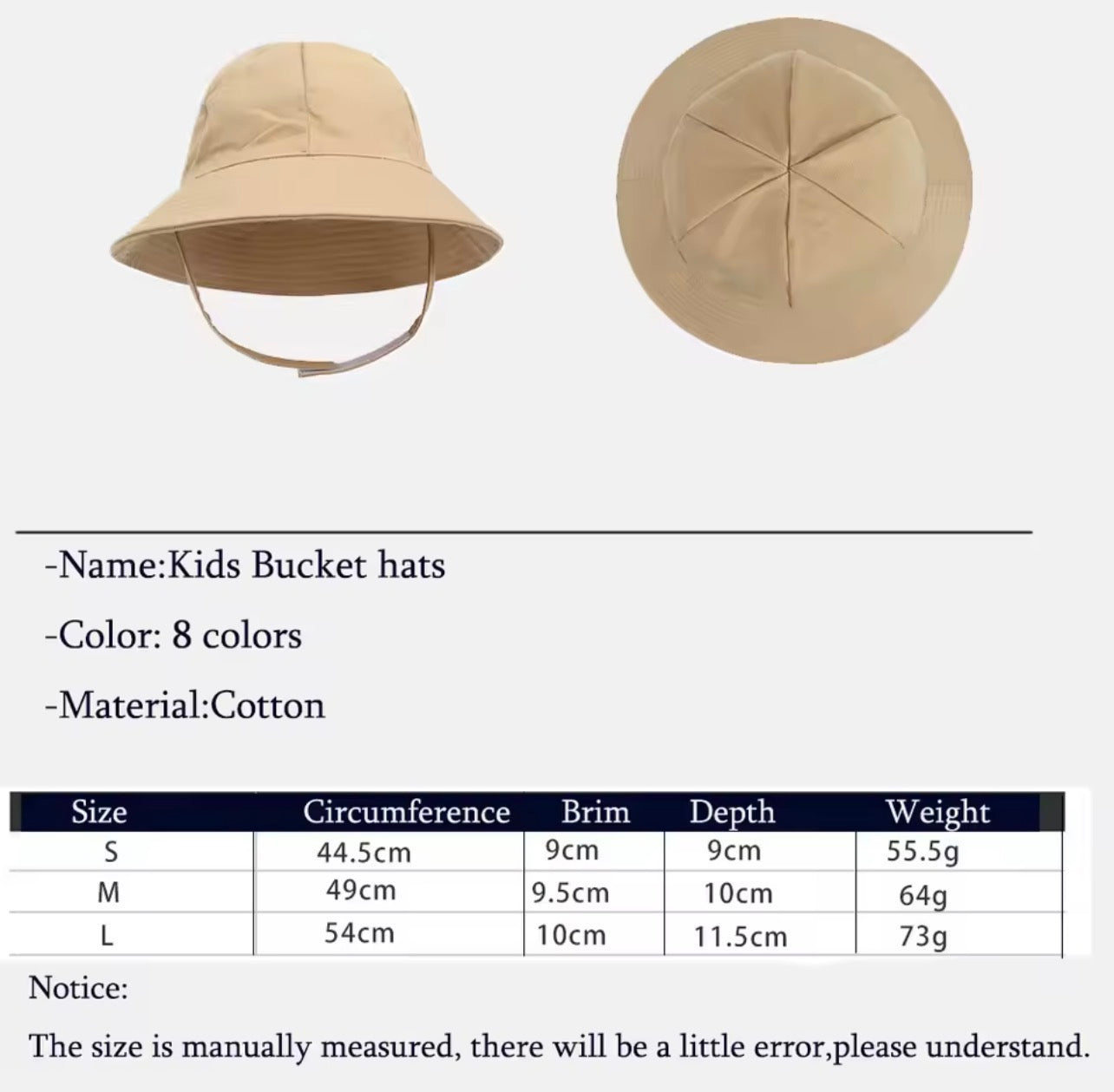 Personalised baby/kids bucket hat