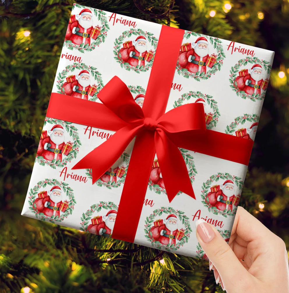 personalised Christmas wrapping paper