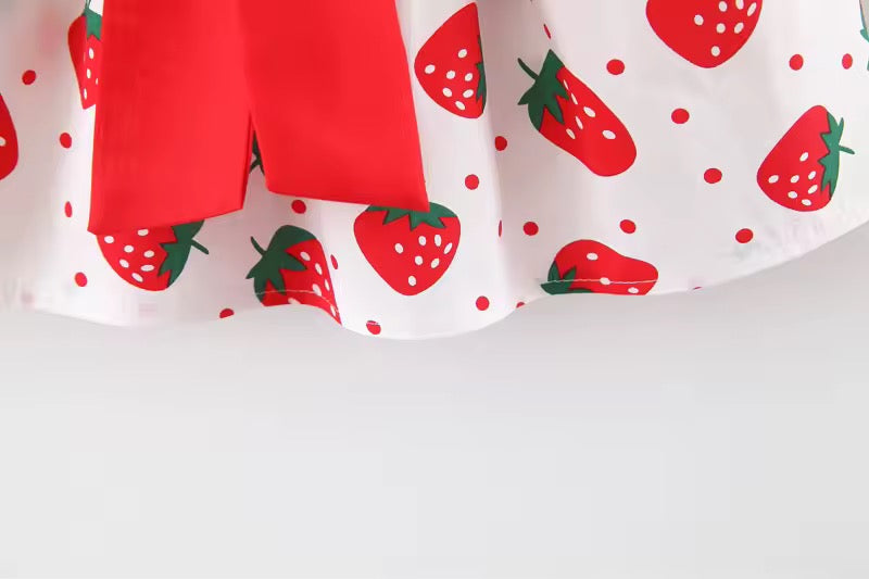 Strawberry dress and hats set