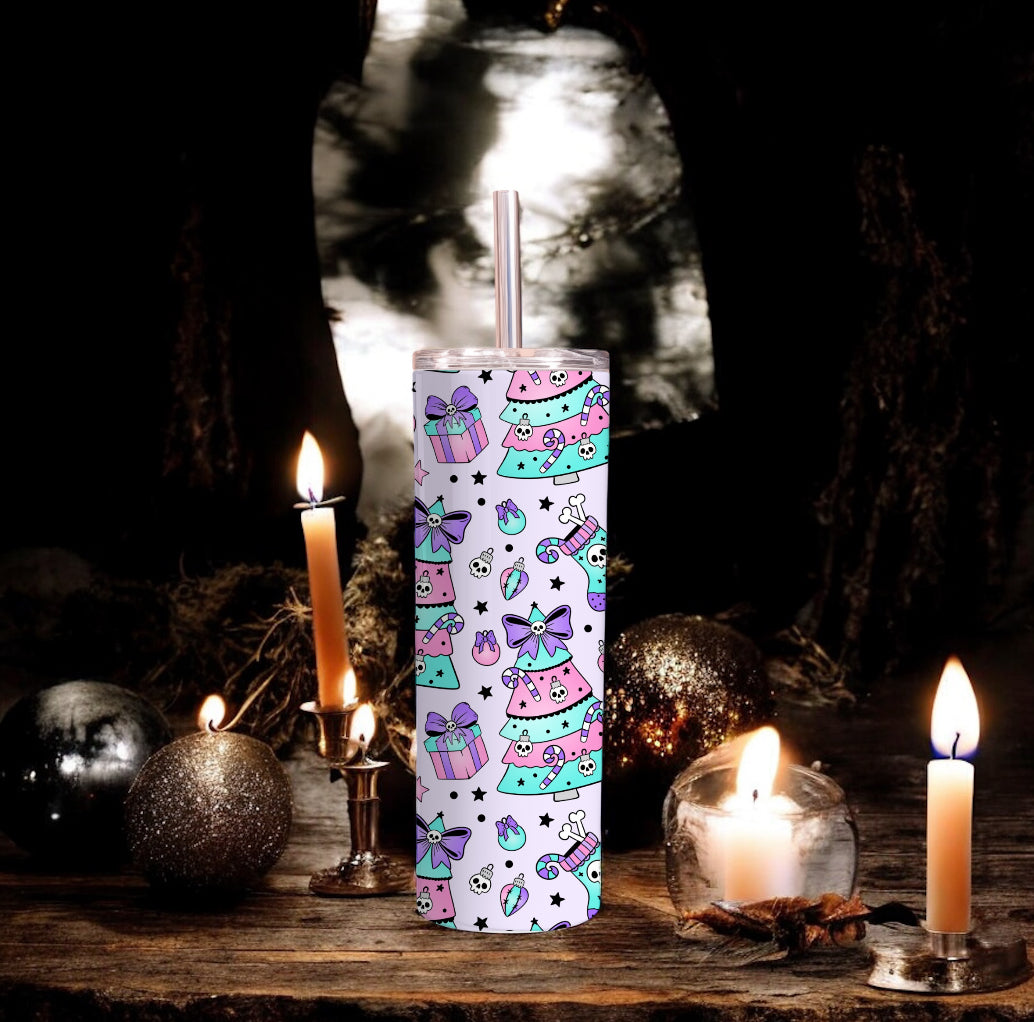 Spooky Christmas trees tumbler