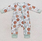 Milk and cookies bow Christmas pyjamas and romper suits