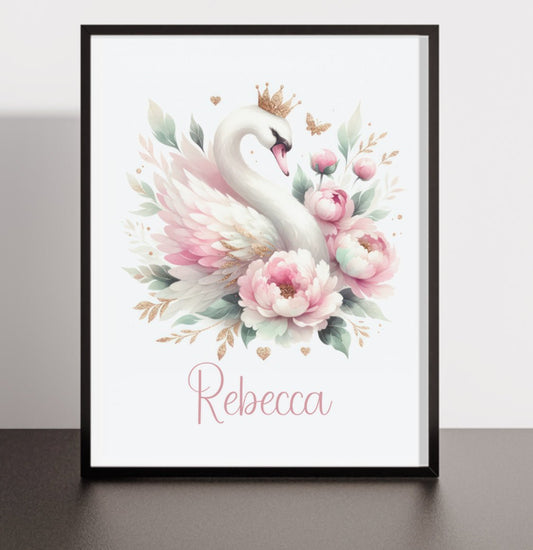 personalised Swan print/digital - Lola’s gift shop <3personalised Swan print/digitalLola’s gift shop <3