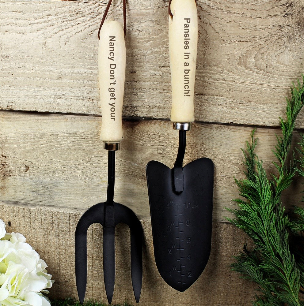 Personalised Fork & Trowel Set
