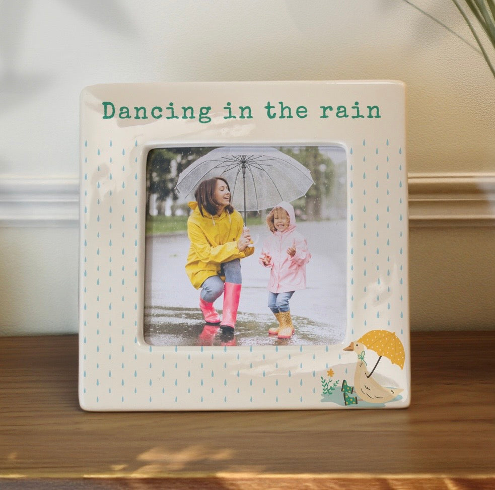 Personalised Puddle Duck Ceramic 4x4 Frame