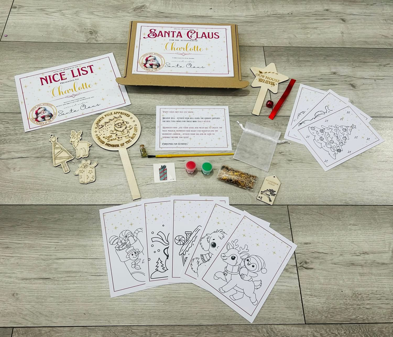 Personalised Christmas Eve activity box