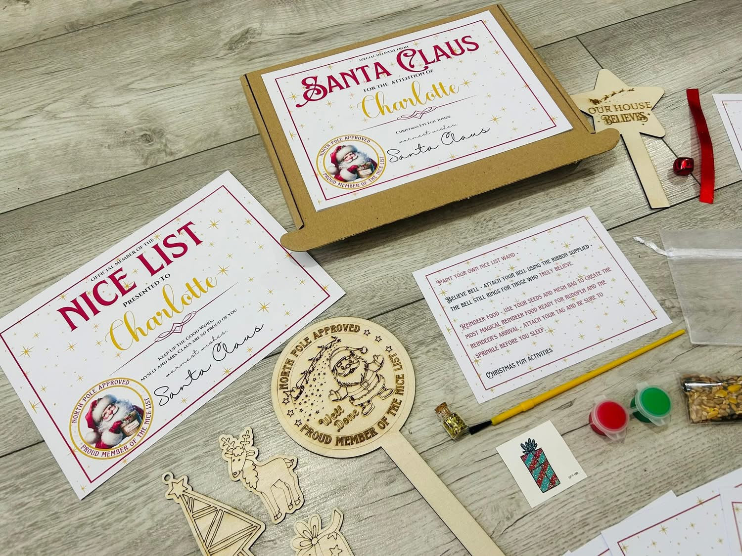 Personalised Christmas Eve activity box