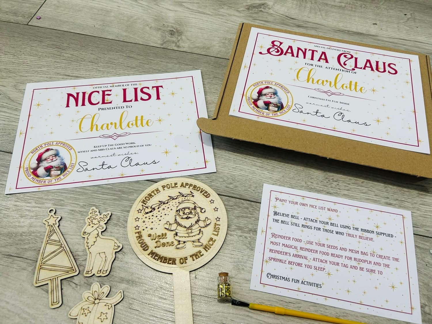 Personalised Christmas Eve activity box