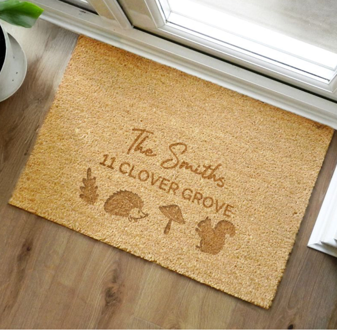 Autumn personalised door mat