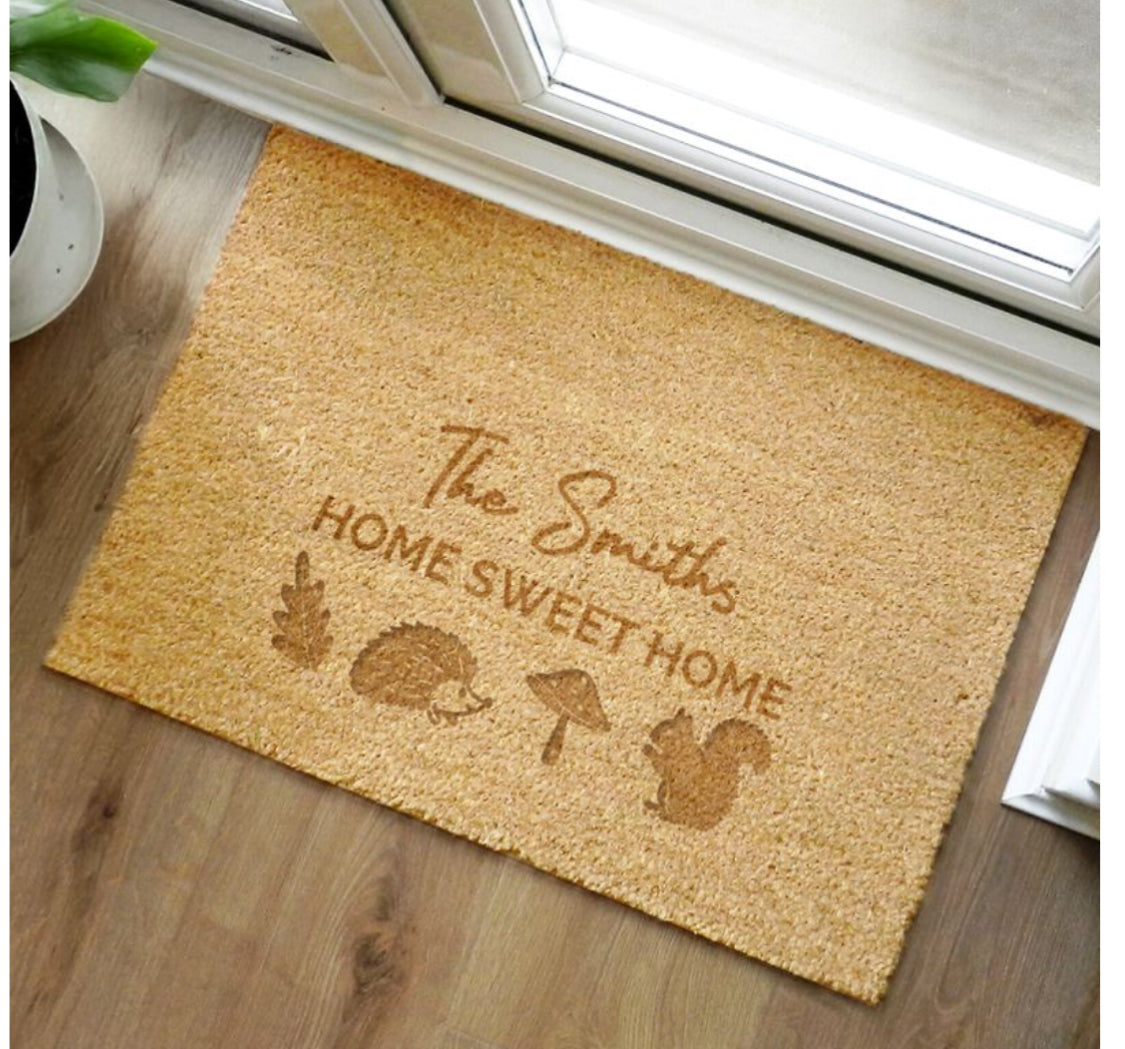 Autumn personalised door mat