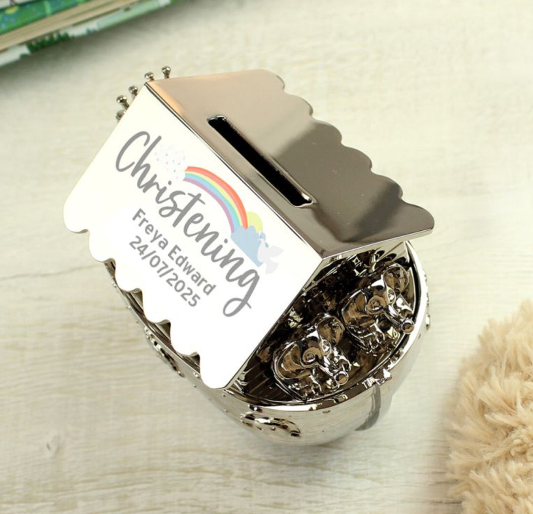 Noah’s ark christening money box