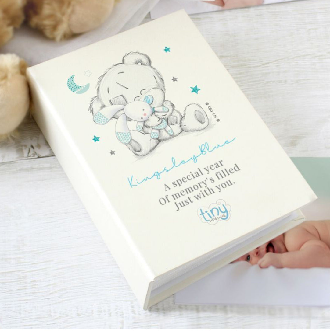 Personalised Tiny Tatty Teddy Blue 6x4 Photo Album with Sleeves