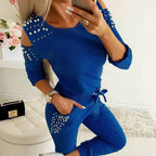Women’s cut shoulder Pearl lounge sets