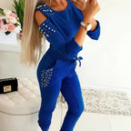Women’s cut shoulder Pearl lounge sets