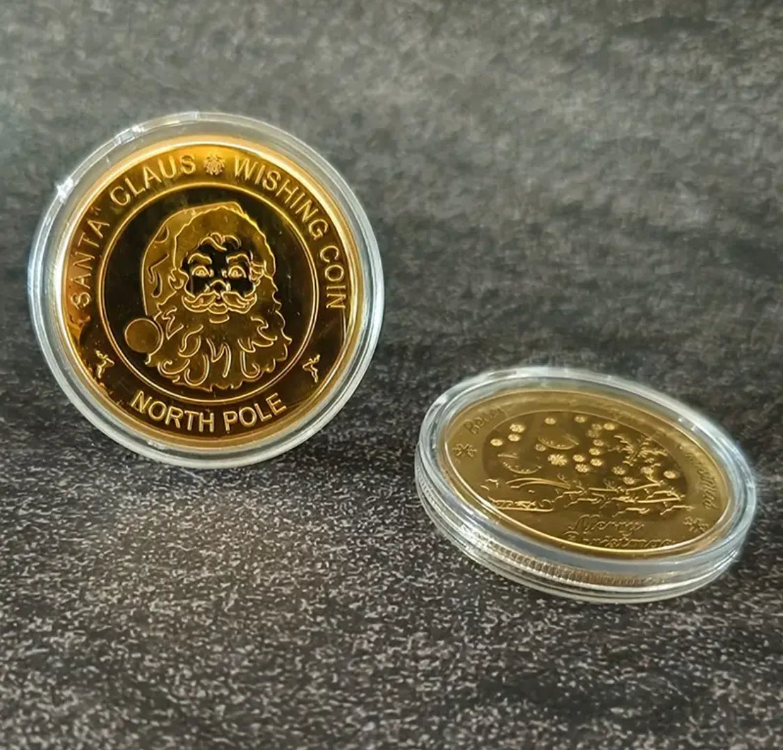 Santa Claus Wishing Coin – Believe in the Magic of Christmas 🎅✨