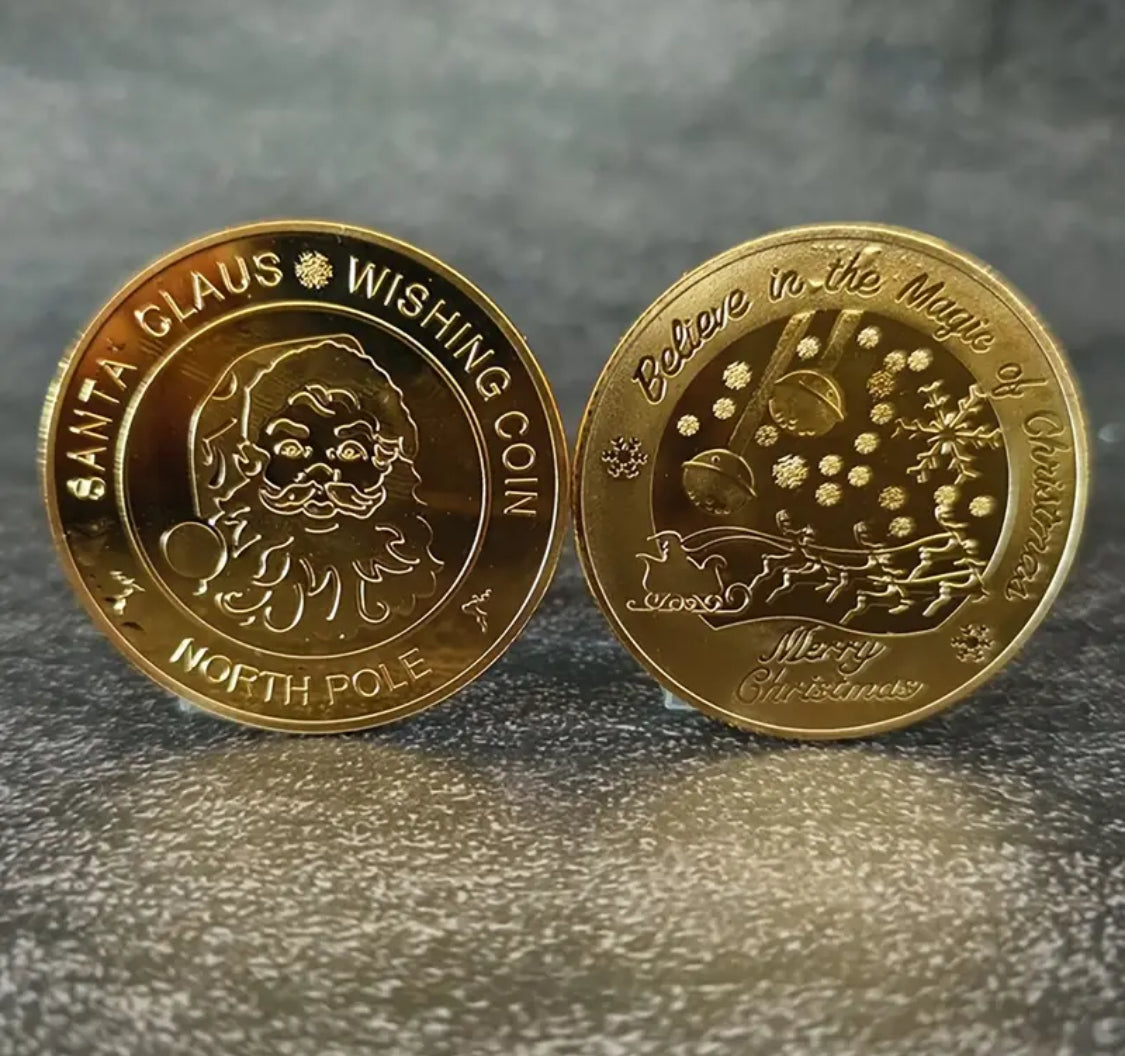 Santa Claus Wishing Coin – Believe in the Magic of Christmas 🎅✨