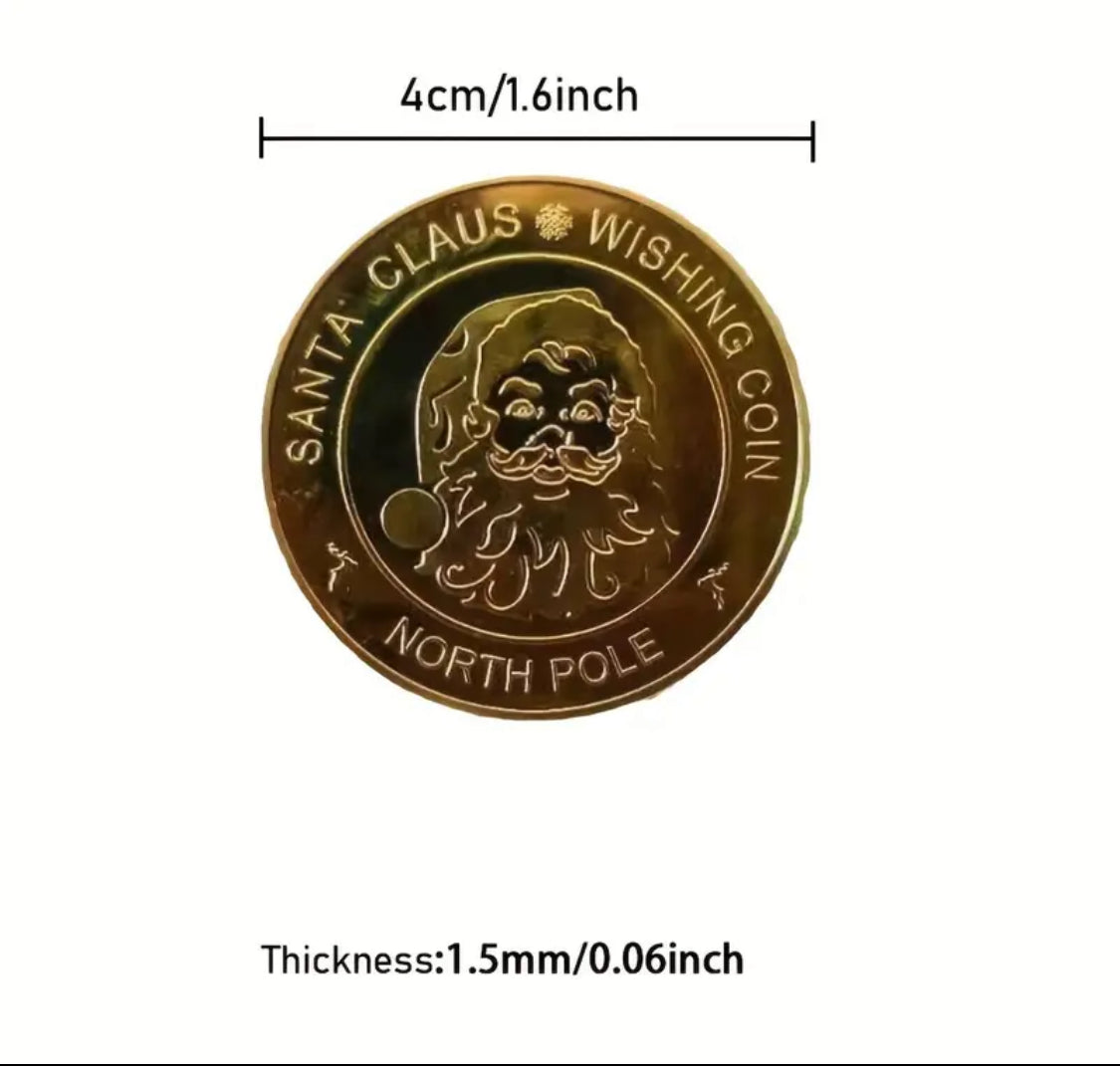 Santa Claus Wishing Coin – Believe in the Magic of Christmas 🎅✨