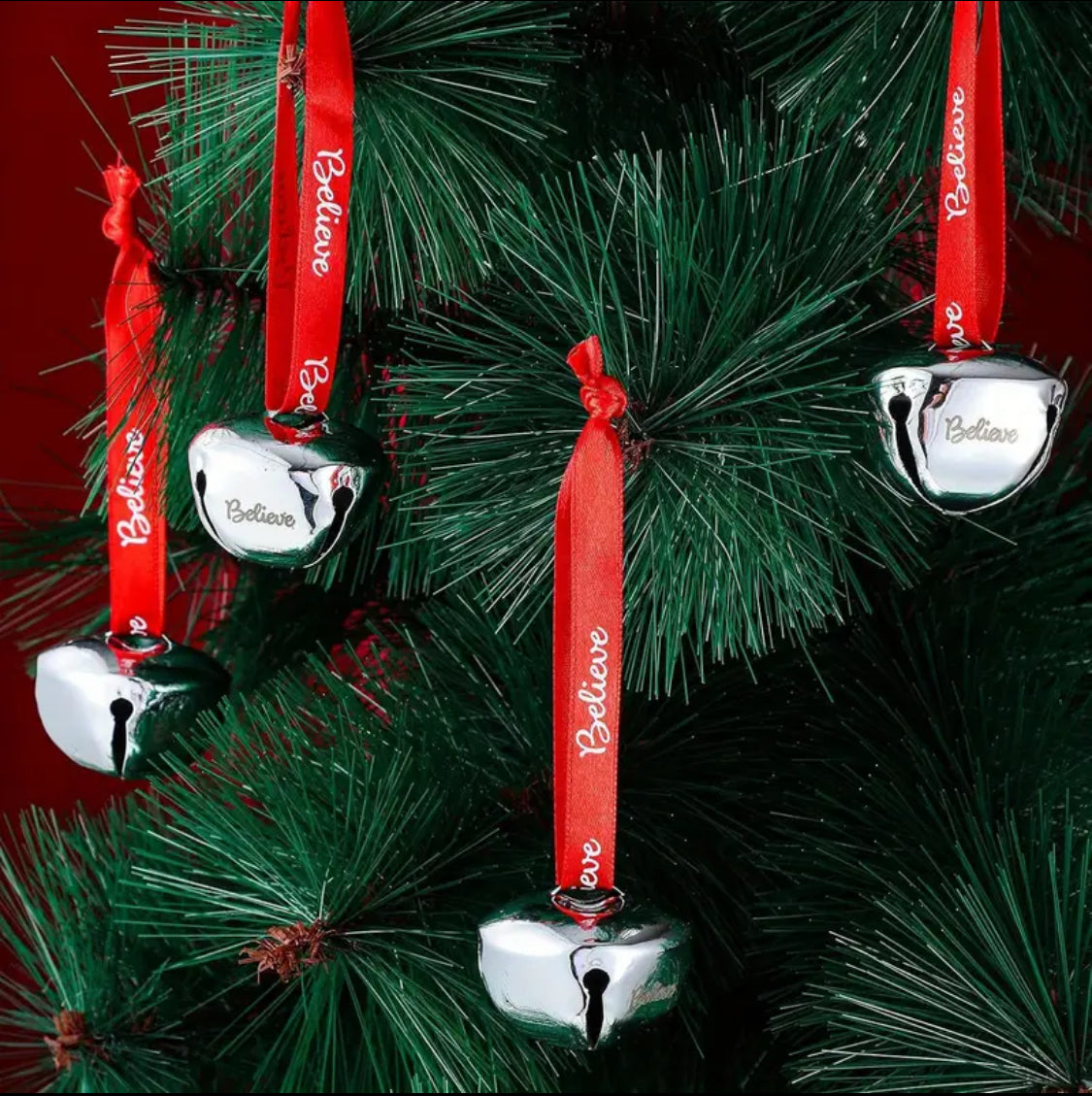Believe Christmas Bell Ornament – Magical Sleigh Bell 🔔✨