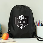 Football personalised drawstring bag