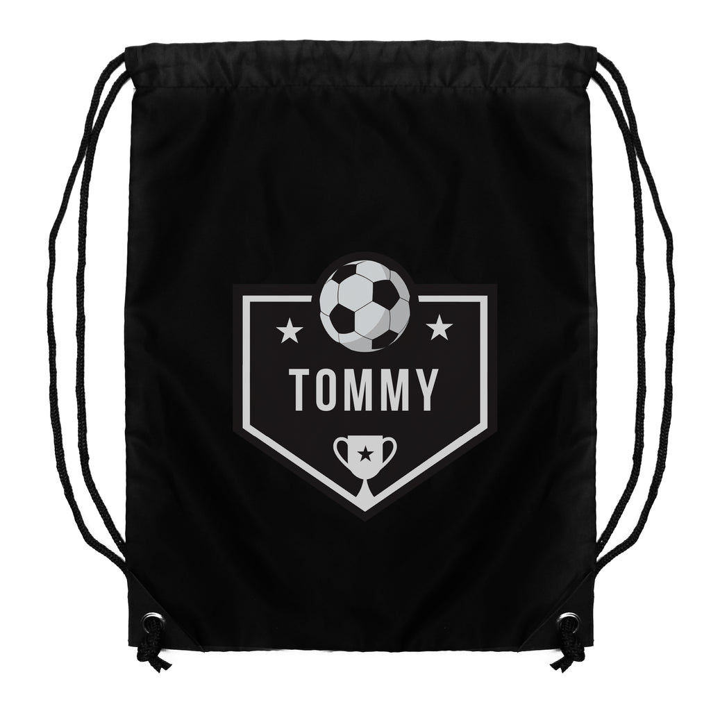 Football personalised drawstring bag
