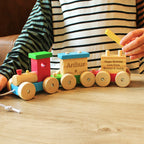 Personalised wooden train set