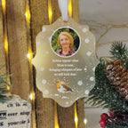 Personalised Robin Memorial Decoration – “Robins Appear” UV Printed Acrylic