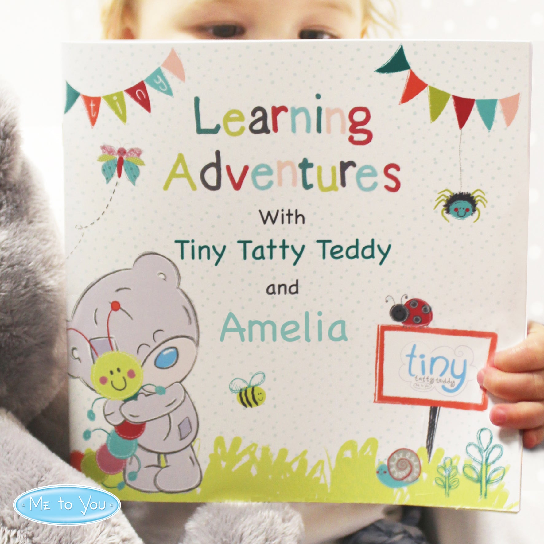 Personalised tatty Teddy learning book personalised