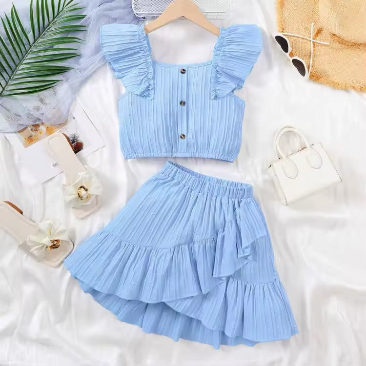 Older girls Tops+Short Skirt Sweet Style