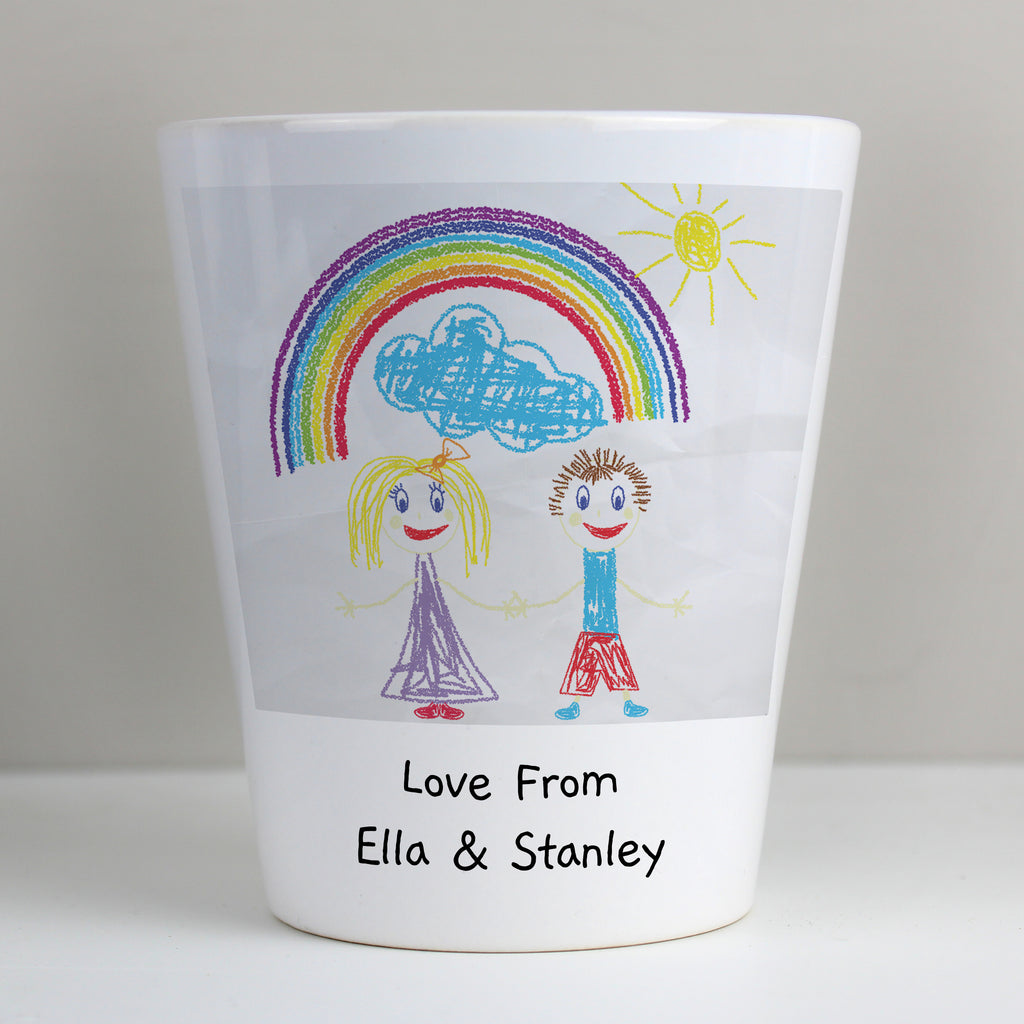 Personalised drawing upload plant pot