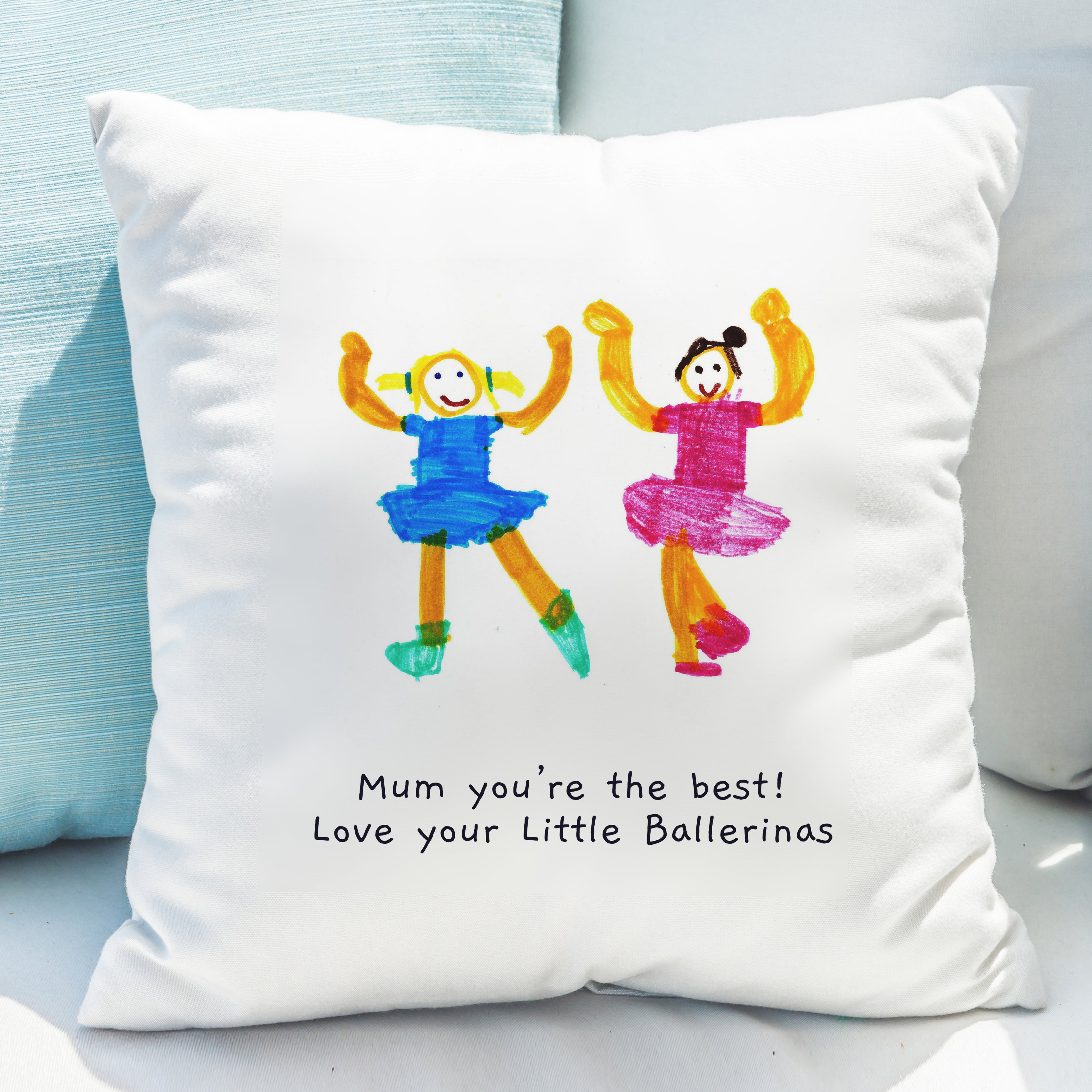 Drawing upload personalised cushion