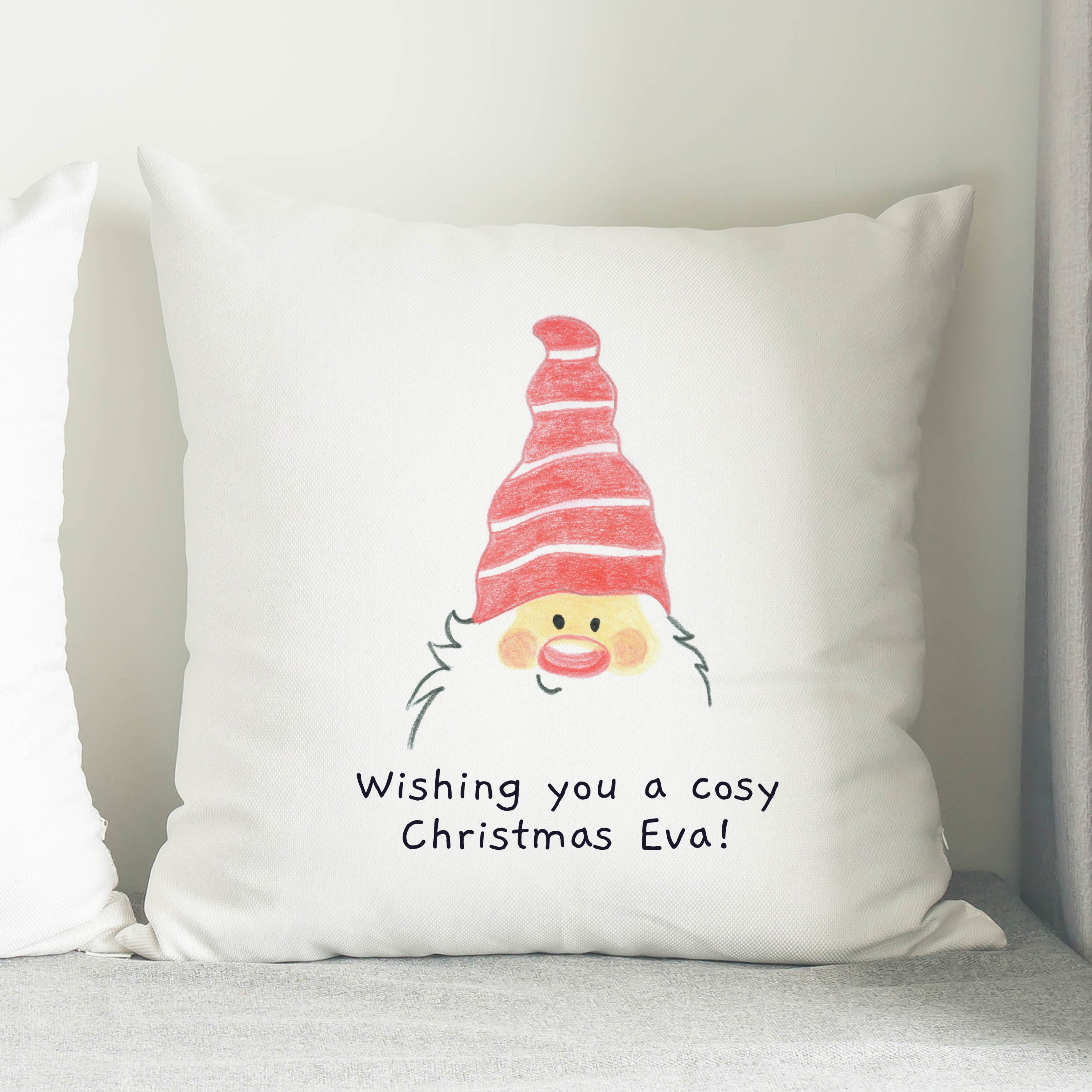 Drawing upload personalised cushion