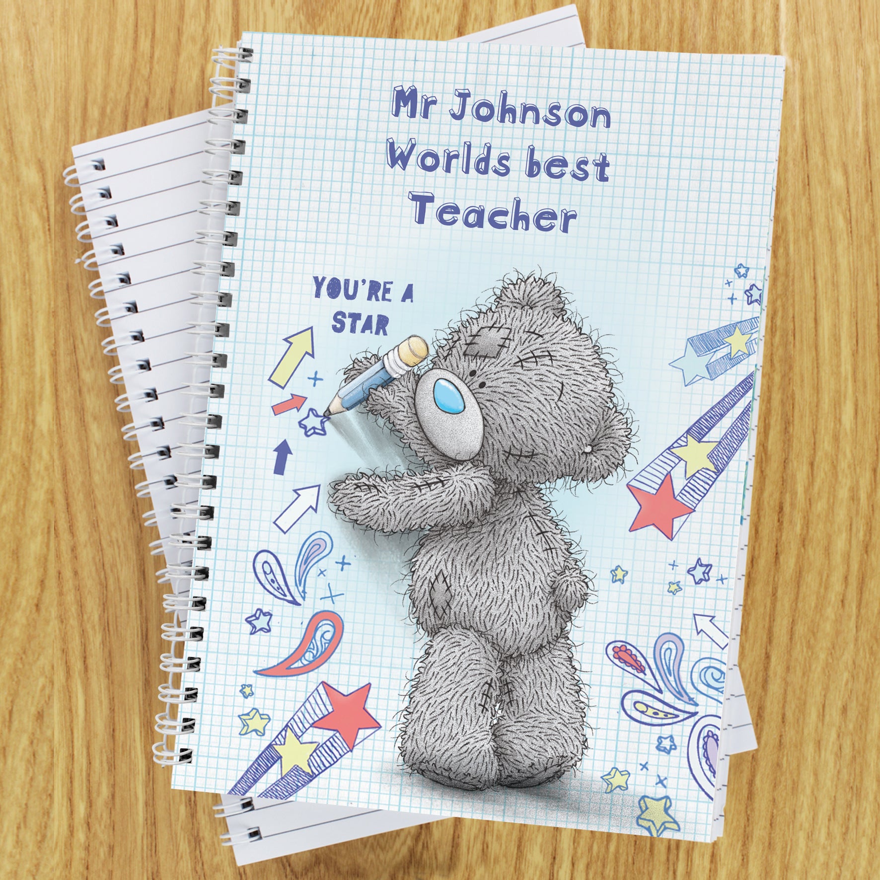 Personalised me to you teachers notebook