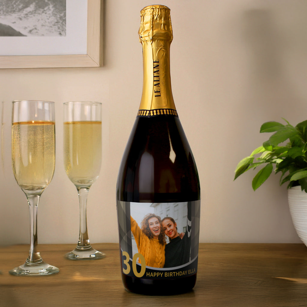 Personalised Photo Upload Birthday Prosecco