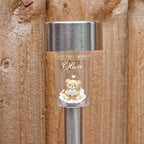 Personalised In Loving Memory Baby Child Pink / Blue / Yellow Teddy Bear Solar Light