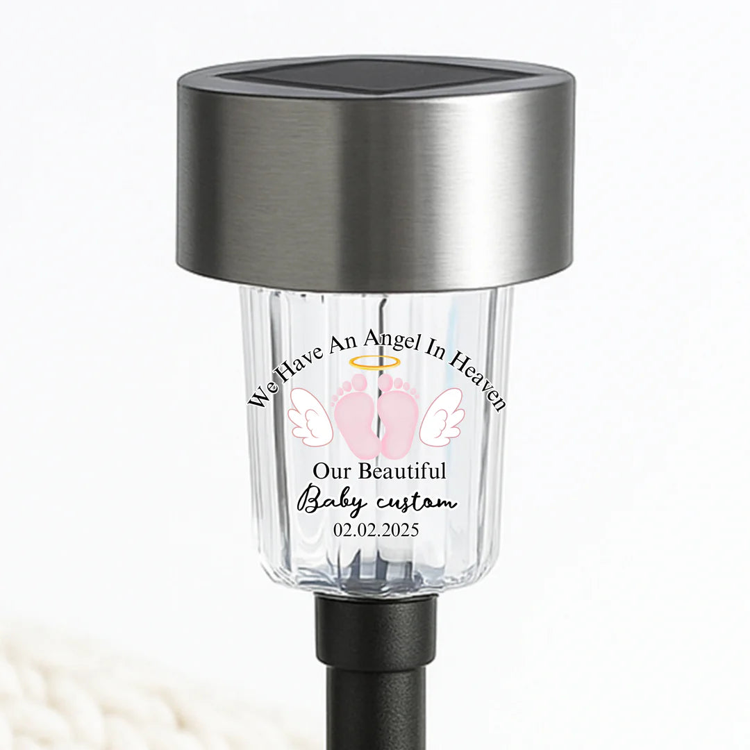 We have an angel in heaven baby solar light