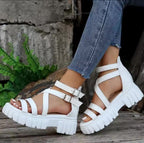 Chunky High Heels Roman Sandals