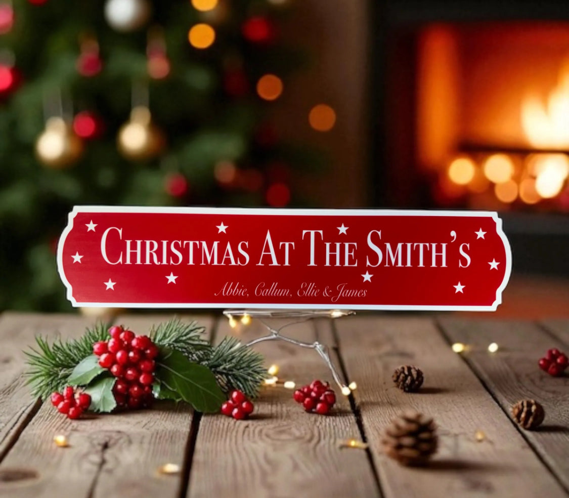 Christmas at sign