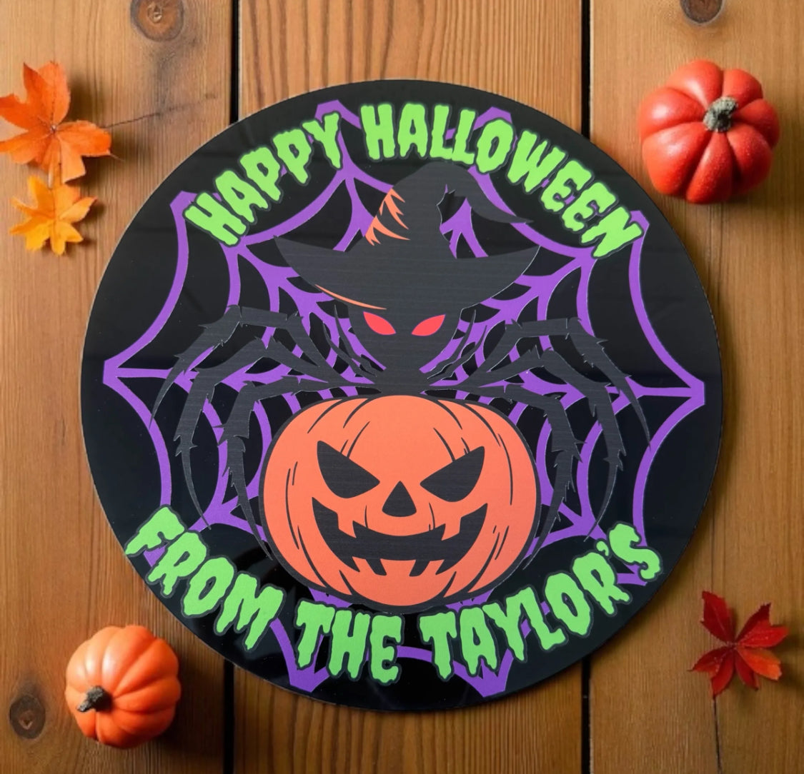 Halloween spider sign