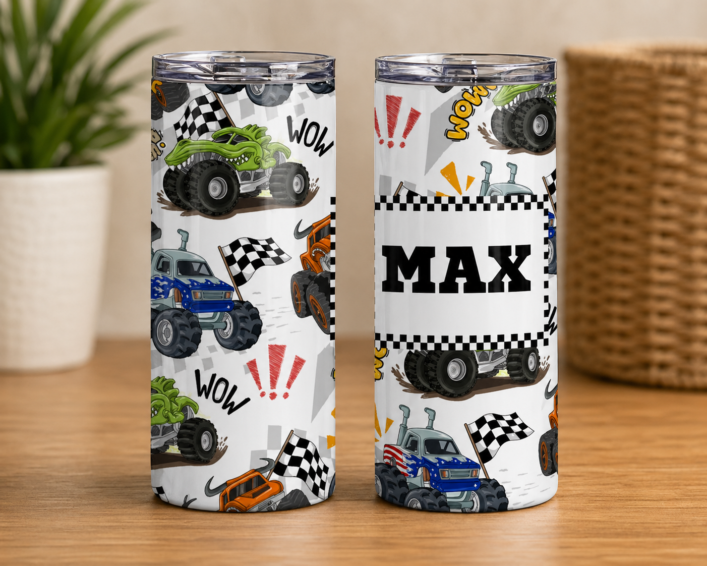 Monster truck 12oz tumbler
