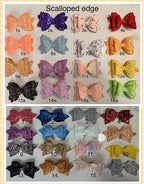 Glitter bow straw toppers