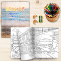 Seaside colouring book